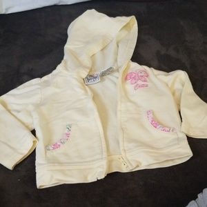 Yellow baby girl hoodie jacket